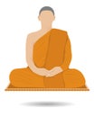 Isolated One monk meditation