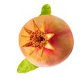 Fresh pomegranate fruits isolated on white background Royalty Free Stock Photo