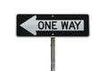Isolated one way sign Royalty Free Stock Photo