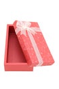 Isolated open red holiday gift box Royalty Free Stock Photo