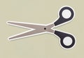 Isolated open scissors icon illustration