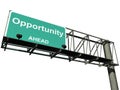 Isolated Opportunity Highway Sign