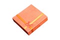 Isolated orange box present Royalty Free Stock Photo