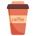 Isolated orange coffee paper cup