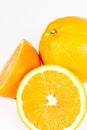 Isolated orange fruit half Royalty Free Stock Photo