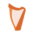 Isolated orange irish harp icon Vector