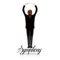 Isolated orchestra director icon