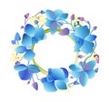 Isolated orchids wreath. Royalty Free Stock Photo