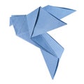 Isolated origami dove