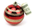 Isolated Ornament With One Dollar. Royalty Free Stock Photo