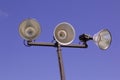 Isolated Outdoor Athletic Court Lights