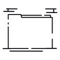 Isolated outline of folder Office supply icon Vector Royalty Free Stock Photo