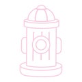 Isolated outline of a water hydrant icon Vector