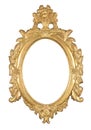 Isolated oval bronze frame