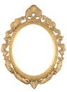 Isolated oval bronze frame