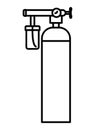 Isolated oxygen cylinder vector design