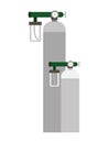 Isolated oxygen cylinders vector design