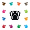 Isolated Packsack Icon. Haversack Vector Element Can Be Used For Haversack, Backpack, Bag Design Concept.