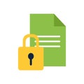 Isolated padlock and document flat style icon vector design Royalty Free Stock Photo