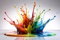 Isolated paint splash on white background Royalty Free Stock Photo
