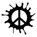 Isolated painted peace symbol Royalty Free Stock Photo