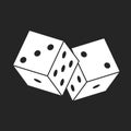 Isolated pair of dices Casino Icon Vector