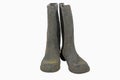 Isolated Pair of Dirty Wellington Boots on White Royalty Free Stock Photo