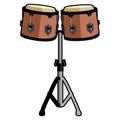 Isolated pair of drums