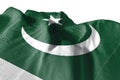 Isolated Pakistani Flag waving 3d Realistic Pakistani fabric