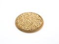 Isolated Pale ale malt on white background