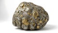 Isolated Pallasite Meteorite on White Background Royalty Free Stock Photo