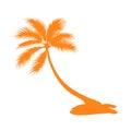 Isolated Palm Tree Silhouette