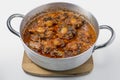 pan with oxtail stewed vaccinara Royalty Free Stock Photo