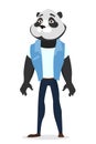 Isolated panda man.