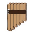 Isolated panflute icon. Musical instrument Royalty Free Stock Photo