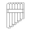 Isolated panflute icon. Musical instrument Royalty Free Stock Photo