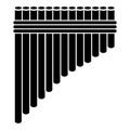 Isolated panflute silhouette Royalty Free Stock Photo