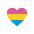 Isolated pansexual heart vector design Royalty Free Stock Photo