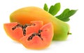 Isolated papaya fruits Royalty Free Stock Photo