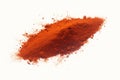 Isolated paprika powder adds vibrancy to white background