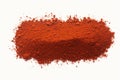 Isolated paprika powder adds vibrancy to white background