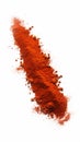 Isolated paprika powder adds vibrancy to white background