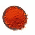 Isolated paprika powder adds vibrancy to white background