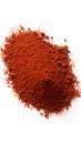 Isolated paprika powder adds vibrancy to white background