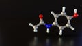 Isolated paracetamol or acetaminophen molecule.