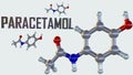 Isolated paracetamol or acetaminophen molecule.