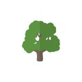 Isolated Park Flat Icon. Decoration Tree Vector Element Can Be Used For Tree, Park, Wood Design Concept.