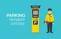 Isolated parking payment system terminal and parking inspector.