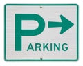 Isolated parking sign