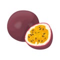 Isolated passion fruit. Royalty Free Stock Photo